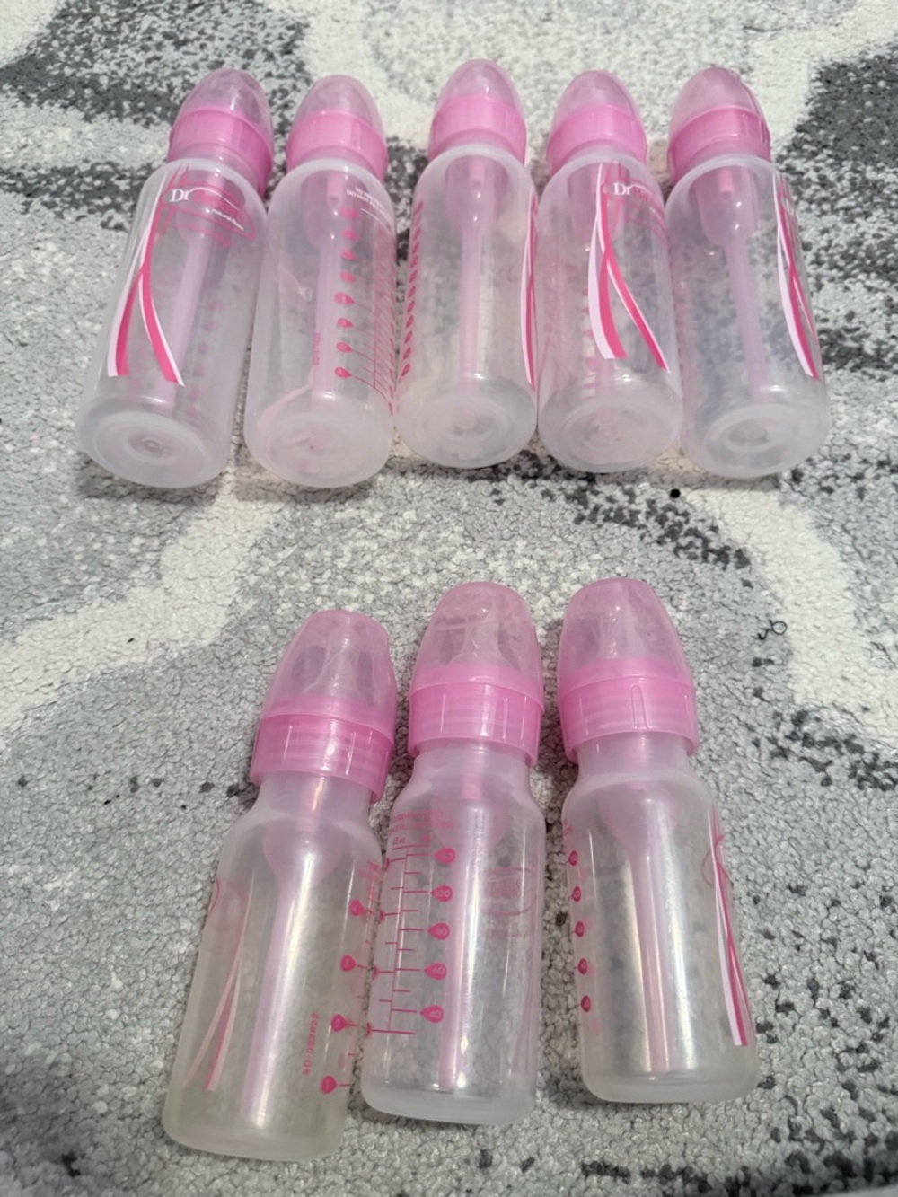 Dr Browns Pink Baby Feeding Bottles - Set of 8